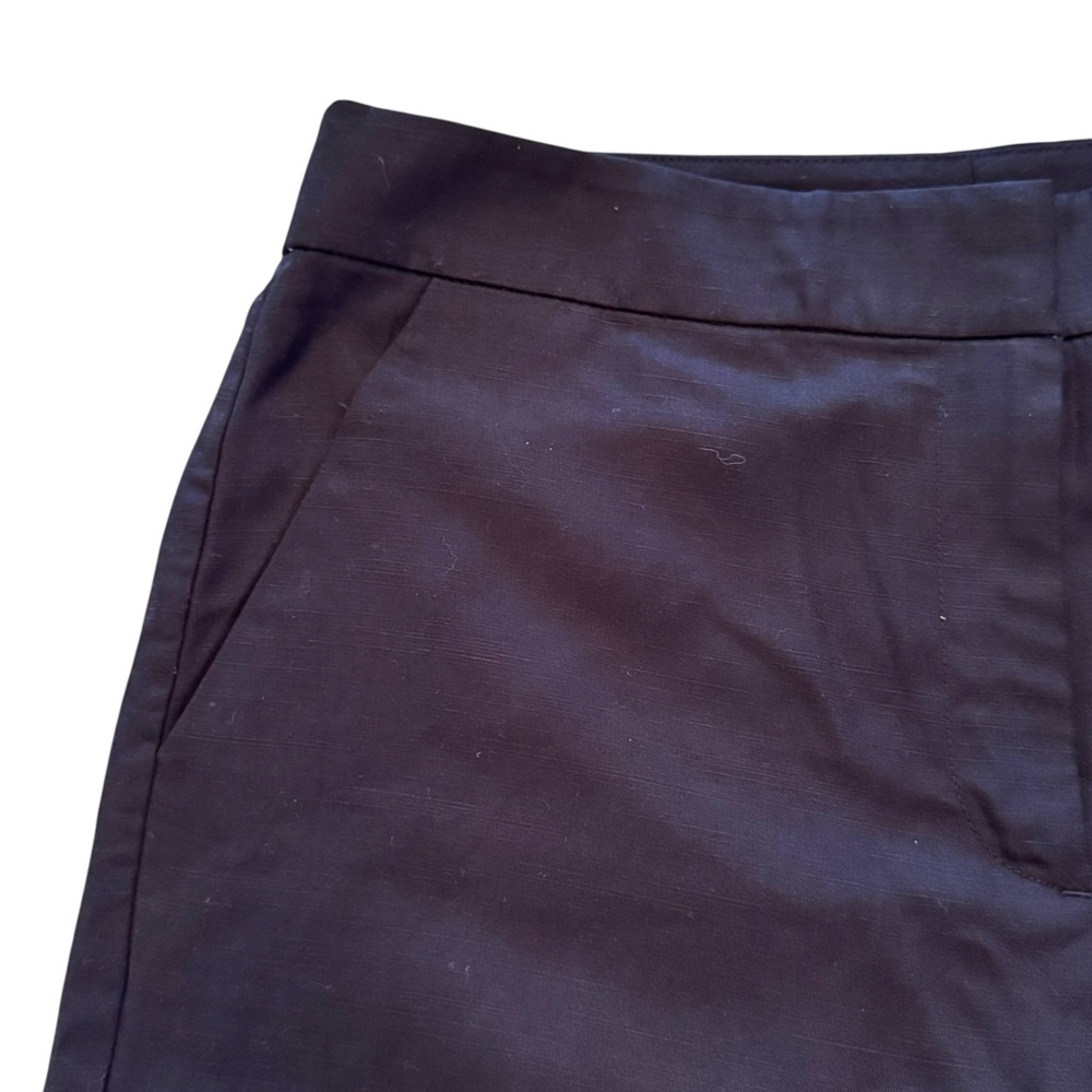 LOFT Size 8 Black High Waist Wide Leg Lyocell-Linen Blend Ankle/Cropped Pants - Picture 4 of 8